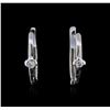 Image 1 : 14KT White Gold 0.04 ctw Diamond Earrings