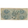 Image 2 : 1863 $5 The Confederate States of America Note T-60 CC