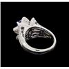 Image 3 : 3.73 ctw Sapphire and Diamond Ring - 18KT White Gold