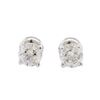 1.00 ctw Diamond Stud Earrings - 14KT White Gold