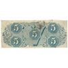 Image 2 : 1863 $5 The Confederate States of America Note T-60 CC