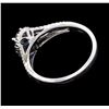 Image 3 : 0.88 ctw Sapphire and Diamond Ring - 14KT White Gold