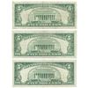 Image 2 : 1963 $5 Fine Red Seal Bill Lot of 3