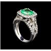 Image 4 : 14KT White Gold 2.31 ctw Emerald and Diamond Ring