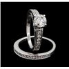 Image 4 : 1.25 ctw Diamond Wedding Set - 14KT White Gold
