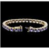 Image 3 : 14KT Yellow Gold 17.40 ctw Tanzanite Bracelet