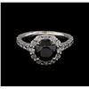 Image 2 : 3.56 ctw Black Diamond Ring - 14KT White Gold