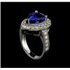 Image 4 : 14KT White Gold 3.30 ctw Tanzanite and Diamond Ring
