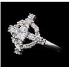 Image 1 : 0.89 ctw Diamond Ring - 18KT White Gold