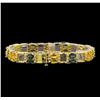 Image 2 : 14KT Yellow Gold 12.97 ctw Sapphire and Diamond Bracelet