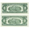 Image 2 : 1963 $2 Uncirculated Red Seal Bill Lot of 2