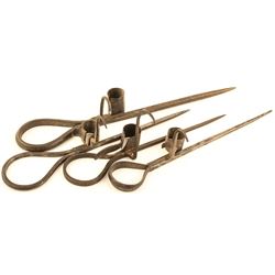 Four Blacksmith Miners Candlesticks