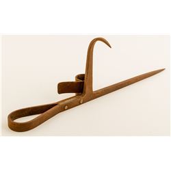 Unique Riveted Miners' Candlestick