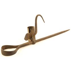 Unusual Mechanical Hook Miners Candlestick