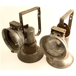 Two Oxweld Acetylene Miners Lamps