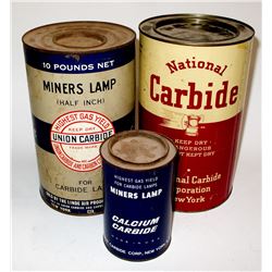 Three Nice Carbide Tins