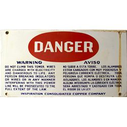 Danger Inspiration Copper Company Sign