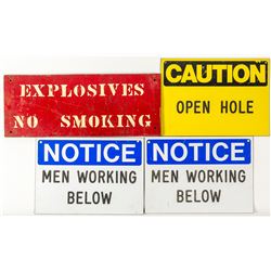 Four Mine Signs