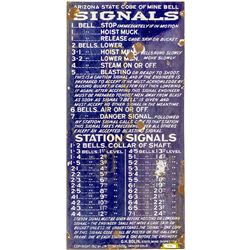 Arizona Mine Bell Signal Sign (First Edition)