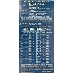 Arizona Mine Bell Signal Sign