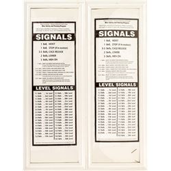 Pair of Colorado Mine Bell Signal Signs