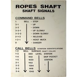 Ropes Shaft Signal Sign