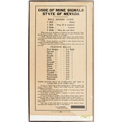 Mine Bell Signal Sign