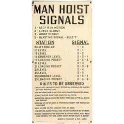 “Man Hoist Signals” Sign