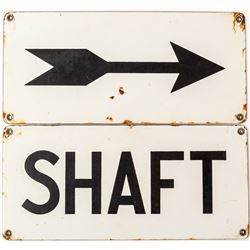 Two Identical Size White Enamel SIgns