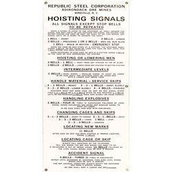 New York Mine Bell Signal Sign