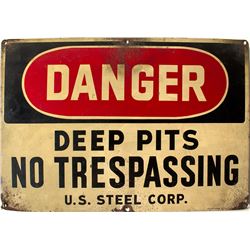 U.S. Steel Danger Sign