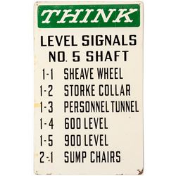 Mine Bell Signal Sign