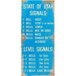 Utah State Mine Bell Signal Sign