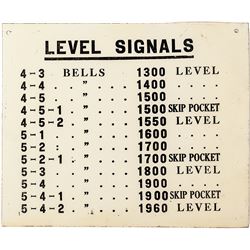 Mine Bell Signal Sign