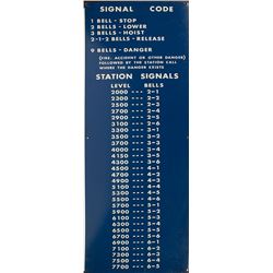Large Mine Bell Signal Sign