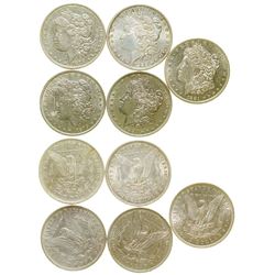 Five Morgan Dollars