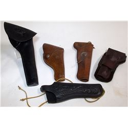 Various Cowboy and Military Holsters