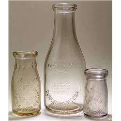 Two Arizona Milk Bottles and One Unknown