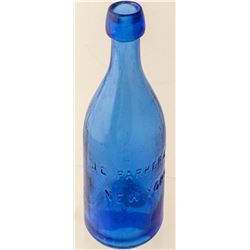 JC PARKER & SONS Cobalt Blue Soda Bottle