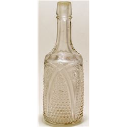 Pressed Glass Decanter/Backbar Bottle