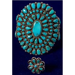 Zuni Turquoise Bracelet and Ring