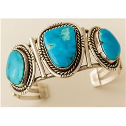 Navajo Silver and Turquoise Bracelet
