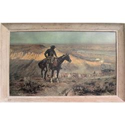 C. M. Russell Print of "The Wagon Boss"