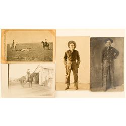 Three Cowboy Real Photo Postcards