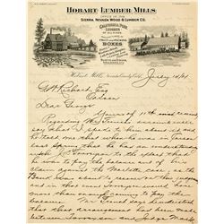 Hobart Lumber Mills Pictorial Billhead