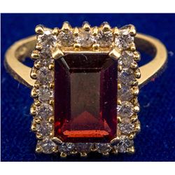 Garnet and Diamond Ring