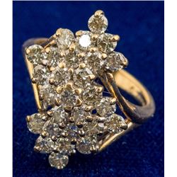 Gold and Diamond Cocktail Ring