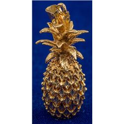 Dimensional Gold Pineapple Pendant