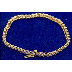 Diamond 'S' Link Tennis Bracelet