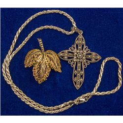 Two Marcasite Pendants